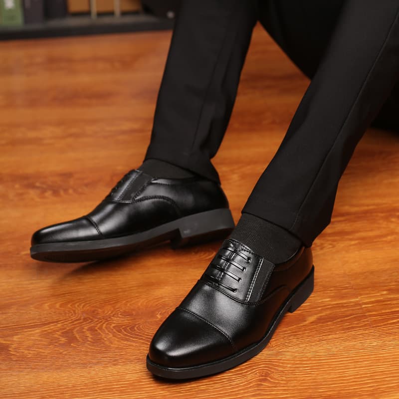【ビジネス】シンプルデザイン 本革ストレートチップ - 洗練