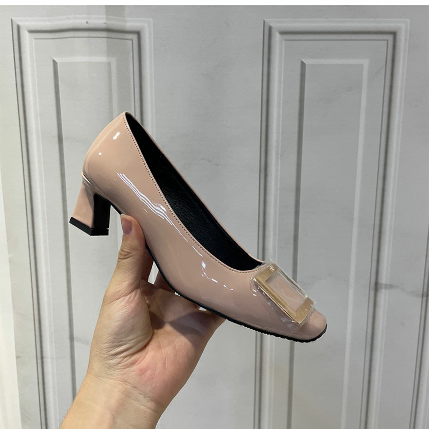 【クラシカル】上品 バックルパンプス - オフィスカジュアル