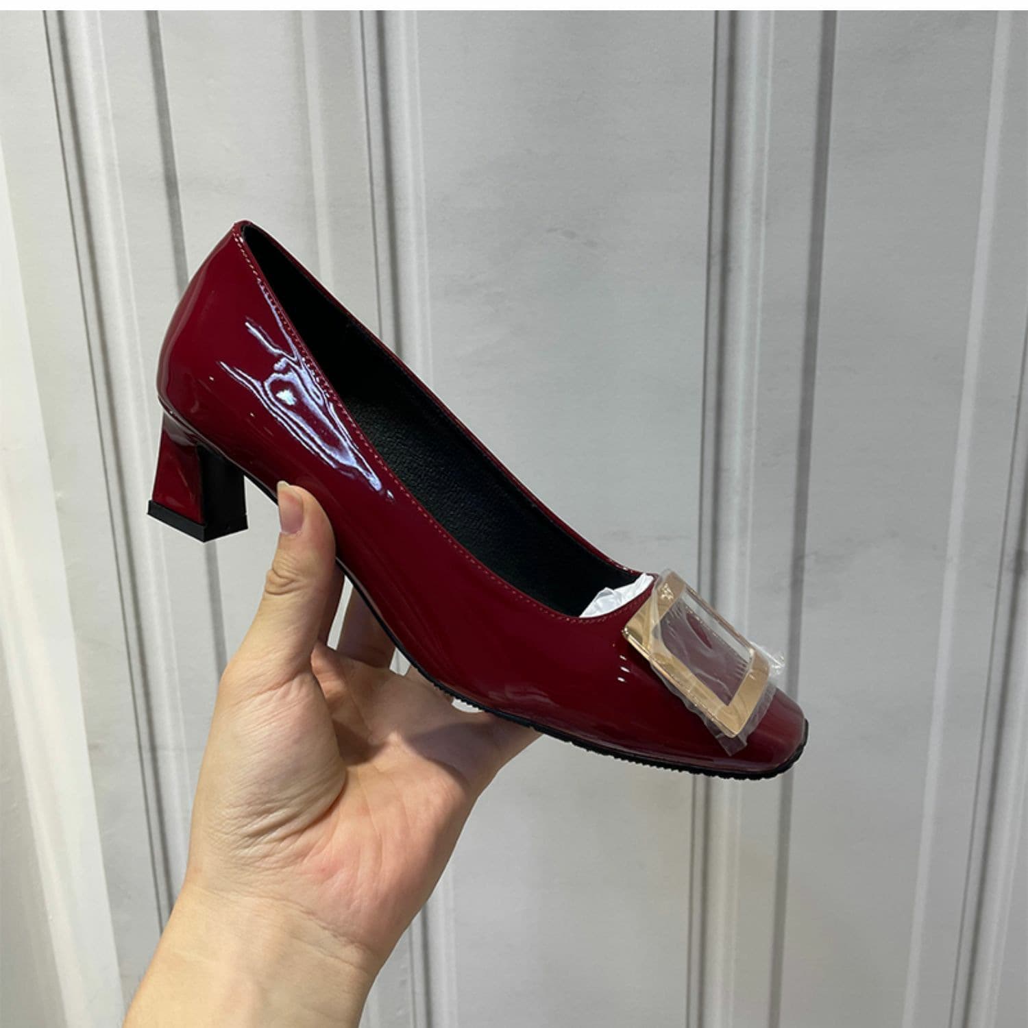 【クラシカル】上品 バックルパンプス - オフィスカジュアル