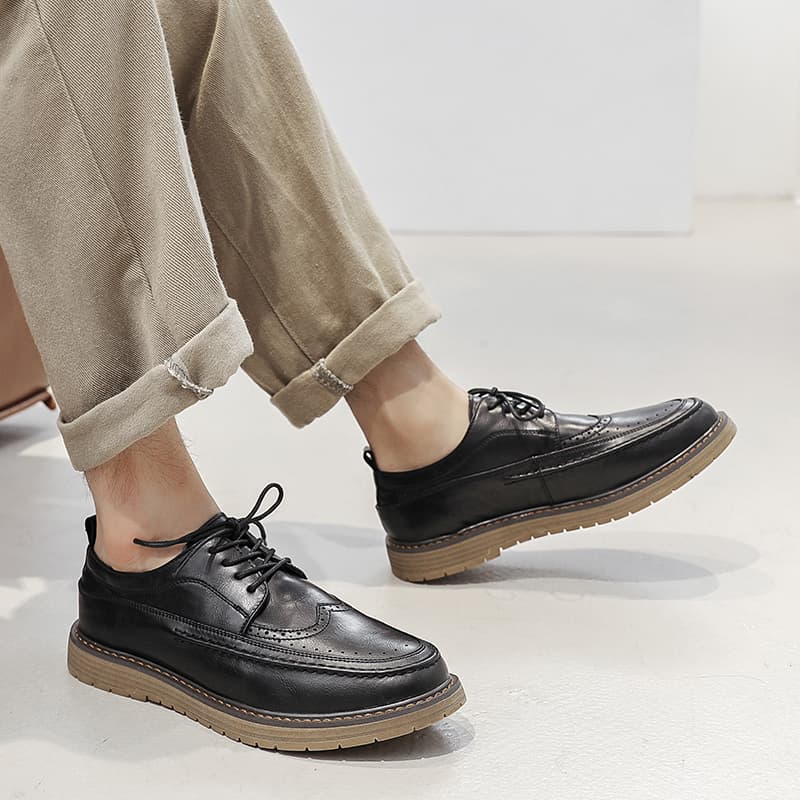 【快適】ウイングチップ ビジネスシューズ - 疲れない