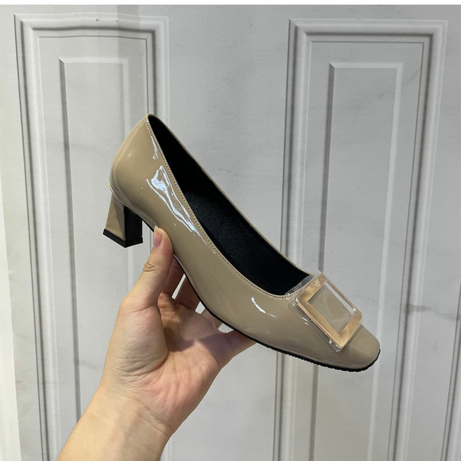 【クラシカル】上品 バックルパンプス - オフィスカジュアル