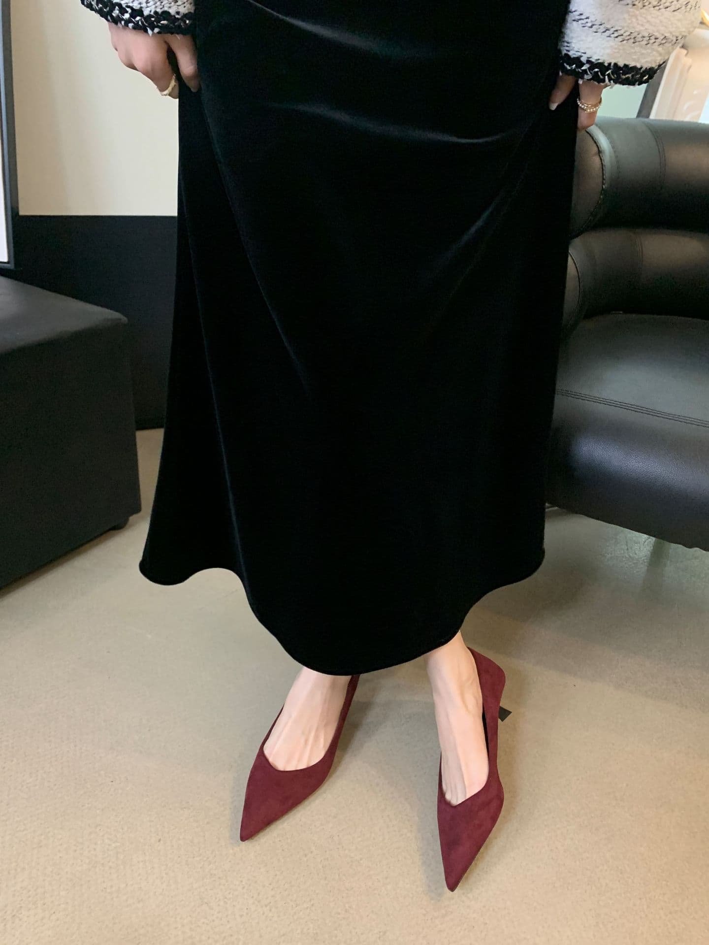 【エレガント】ポインテッドトゥ 細ヒール パンプス - 結婚式 走れる