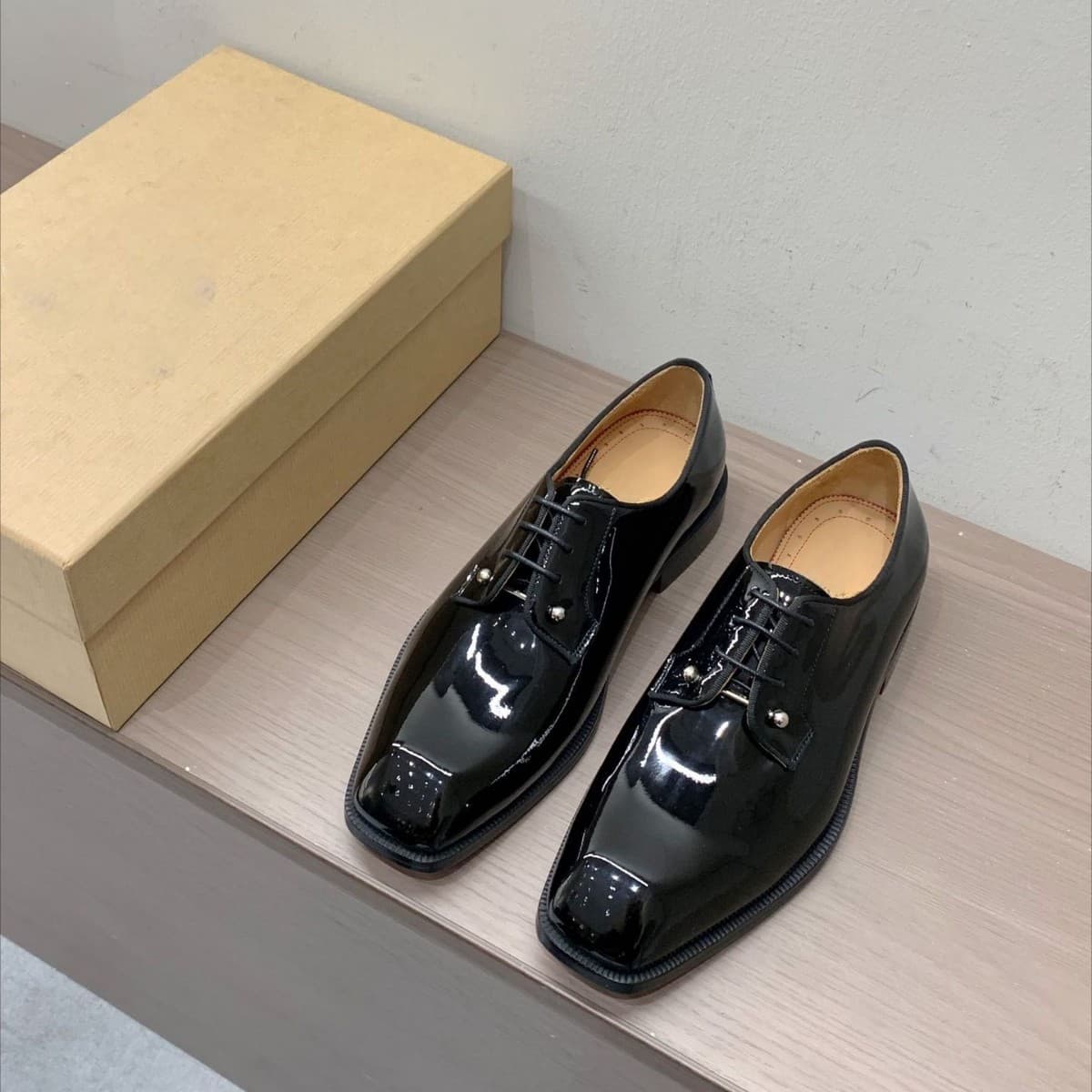 【カジュアル】格子柄型押し 本革 ローファー - 履きやすい