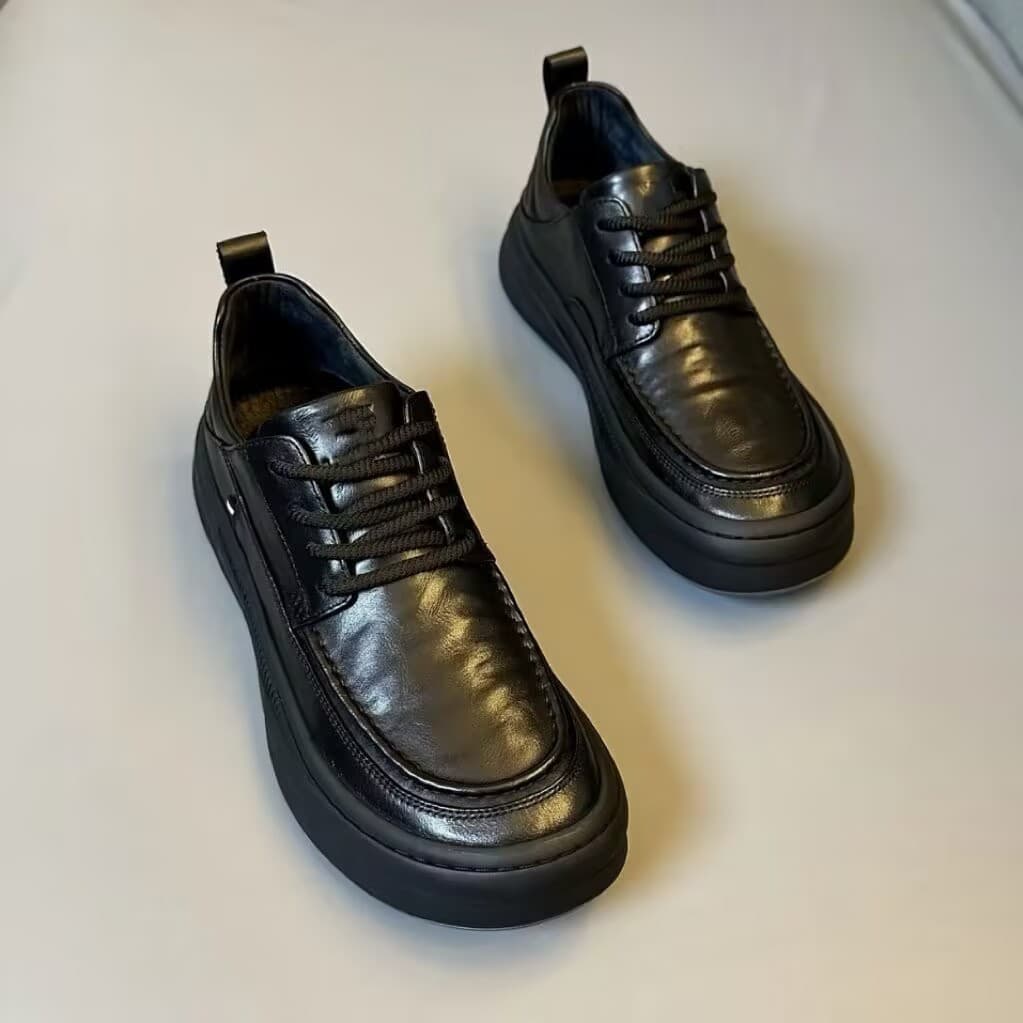 【コンフォート】厚底 ビジネス革靴 - 軽量 疲れにくい 紳士靴