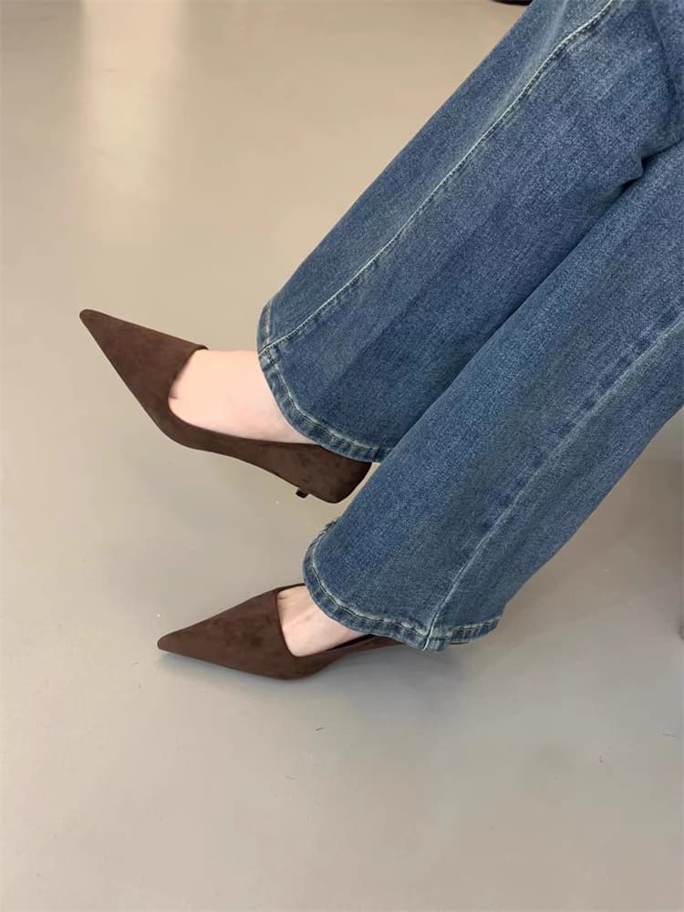 【レディース】歩きやすさに感動 ポインテッドトゥパンプス - 走れる
